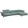 flexlux Ecksofa Salino, Funktionssofa mit Recamiere, Relaxsofa, Ecksofa, Sofa mit Arm- und Kopfteil-Verstellungen, Kaltschaum & Stahl-Wellen blau