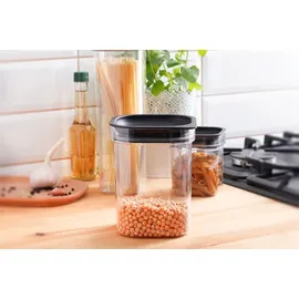 PLAST TEAM Vertriebs GmbH Trockenvorratsdose 1,6 l 1-tlg. transparent/schwarz