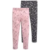 Kidsworld Leggings »2er Pack Leggings für kleine Mädchen« mit Pferde-Allover, rosa