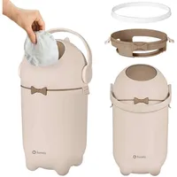 lionelo Purebin – Windeleimer geruchsdicht, für universelle Beutel (ohne Kassette), Einhand-Bedienung, 10 L – hygienischer Windelbehälter für Babyzimmer