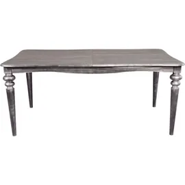 Casa Padrino Barock Esstisch Silber Anthrazit ausziehbar 180 - 230 cm - Tisch