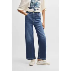 Weite Jeans »Marlene High Rise, High Waist Premium Damenmode«, (  DENIM), weite Beinfom, cropped, Gr. 33 - N-Gr, Navy 417, , 23076804-33 N-Gr