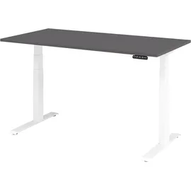 bümö Schreibtisch elektrisch Graphit / Weiß