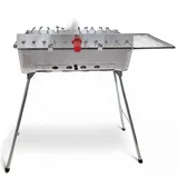Grillpeter Schaschlikgrill Mangal Astana Deluxe mit 11 Spieße & Powerbank