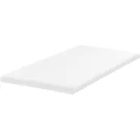 Beliani Matratzentopper Weiß Memoryschaum 90 x 200 cm