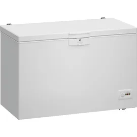 Beko HSM27050 Gefriertruhe, Kühltruhe, 284 l Nutzvolumen, 2 Gefriergutkörbe, Temperaturalarm, abschließbar, LED-Anzeigesystem, Innenbeleuchtung, 36 db(A), Transportrollen, Weiß