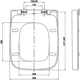 Blumfeldt Lamera Toilettendeckel Weiß