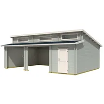 Lasita Maja Garage Stufendach 8,2 x 5,2 m Grau