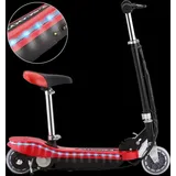 vidaXL E-Scooter für Kinder mit Sitz und LED 120 W Rot