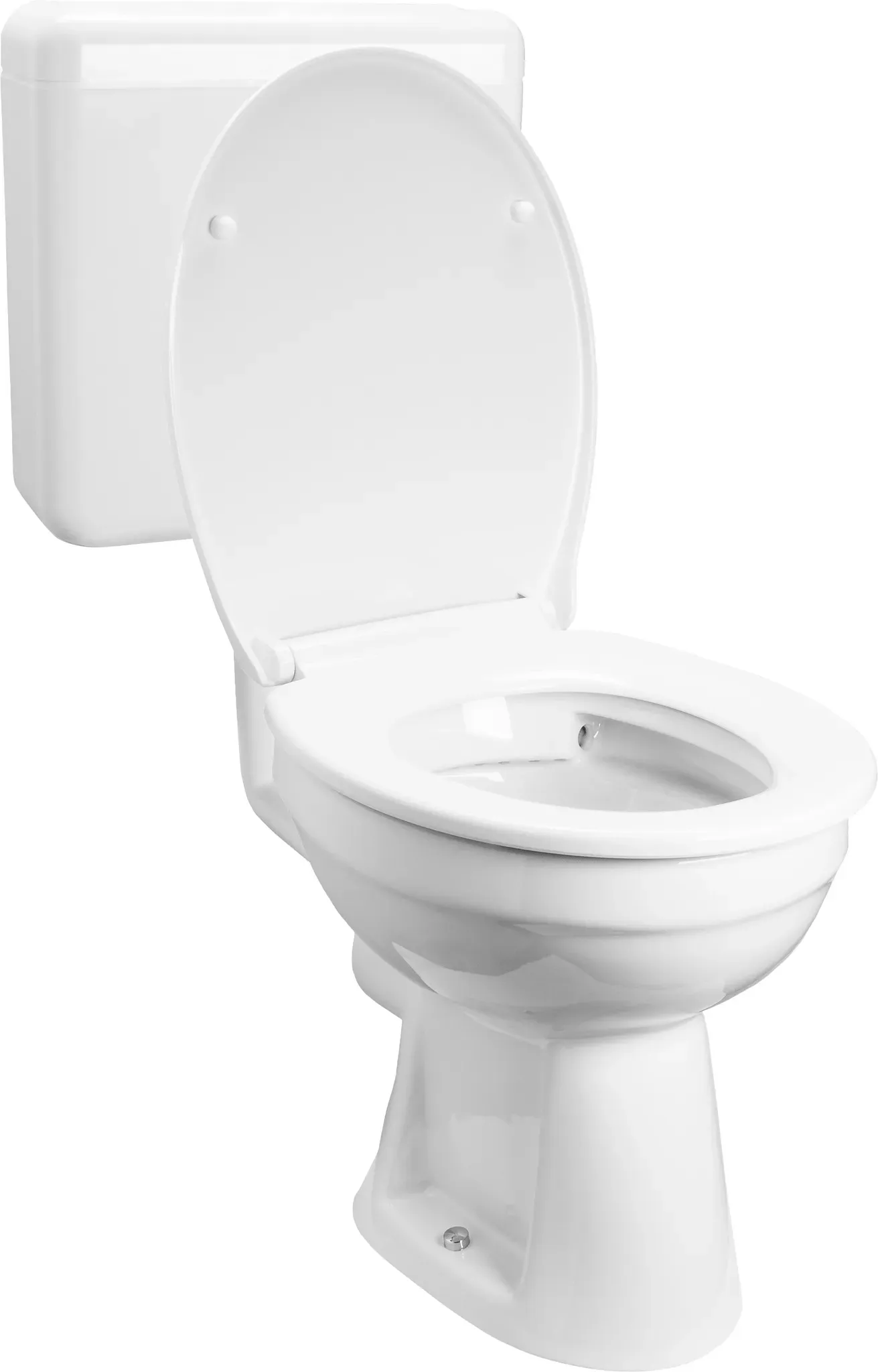 Tiefspül-WC CORNAT, weiß, B:38,4cm H:90cm T:46cm, WCs, inkl. WC, WC-Sitz, Spülkasten, Höhe: 85-90