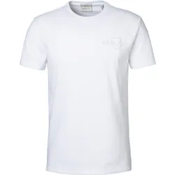 T-Shirt »Slim Fit Tonal Shield Pique Shirt«, mit Ton in Ton Logo, Gr. XXXL, white, , 95773254-XXXL