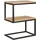 FineBuy Beistelltisch S-Form Beige Akazie 45 x 60 x 30 cm