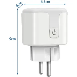 ghome smart Wlan Steckdose 16A, Alexa Steckdose 1 Pack, Smart Home Plug Kompatibel mit Alexa Google Home, App Fernbedienung, Stromverbrauch Messen Sprachsteuerung Timer, NUR auf 2,4GHz WiFi