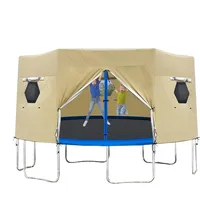 Trampolin Überdachung, TrampolinSonnenschutz Dach, Trampolin Zelts, Schutzplane & Markise Mit Sonnenschutz Für 8 Stangen Trampoline Garten Für Rasen Hinterhof 183/244/305/366cm
