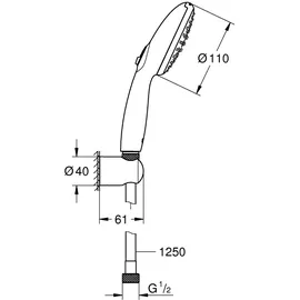 Grohe Wandhalterset Tempesta 110 - chrom,