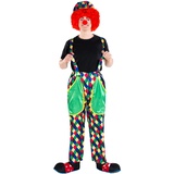 dressforfun Herrenkostüm Clown | Kostüm + Clown-Nase & Schild-Kappe | Harlekin Clown-Kostüm Fasching (XL | Nr. 300831)