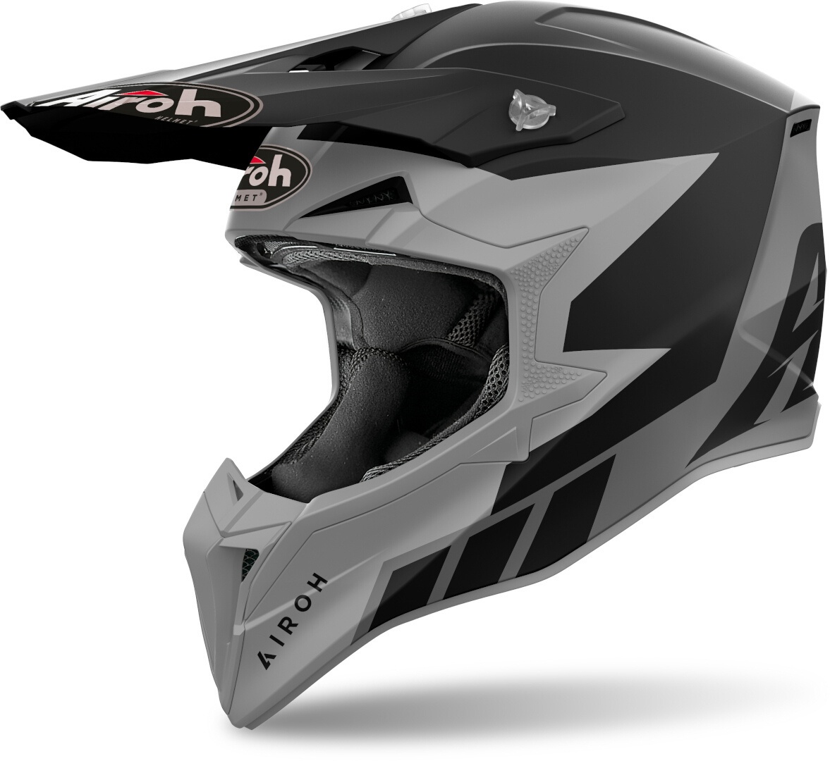 Airoh Wraaap Reloaded Motorcross Helm, zwart-grijs, XL