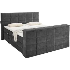 ed exciting design Boxspringbett DENVER 6 - motorisierte TV-Halterung bis 40 Zoll, grau