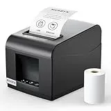 MUNBYN Thermodrucker ITPP072 Bondrukcer 80mm Belegdrucker POS-Drucker mit USB+LAN-Anschluss Quittungsdrucker kompatibel mit Android Windows ChromeOS Linux Unterstützt Keine Bluetooth-Verbindung
