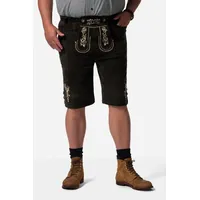 Men Plus Lederhose Trachten-Lederhose echtes Leder Stickereien braun|gelb 56