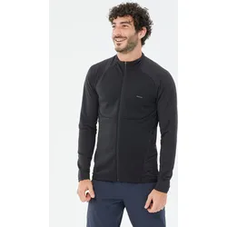 Fleecejacke Herren leicht Wandern - MH500 schwarz graphitschwarz S