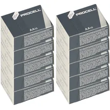 Duracell 100x Duracell Procell MN1500 Mignon AA LR6 Batterie