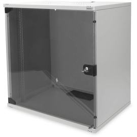 Digitus Professional SoHo-Line 12HE Wandschrank, Glastür, unmontiert, grau, 400mm tief (DN-19 12-U-S-1)