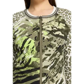 Betty Barclay Shirtjacke mit Rippenstruktur Khaki 48