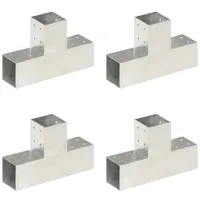 vidaXL Pfostenverbinder T-Form 81 x 81 mm Metall
