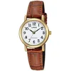 Quarzuhr LORUS, braun, Armbanduhren, Damen, Armbanduhr, Damenuhr, Lederarmband