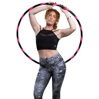 Hoopomania Hula-Hoop-Reifen Hula Hoop Reifen für Anfänger Ø90cm Pink schwarz Ø 90 cm