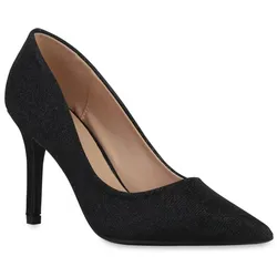 Damen Spitze Pumps in Schwarz