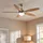 GLOBO LED Deckenventilator 132 cm Deckenventilator Braun