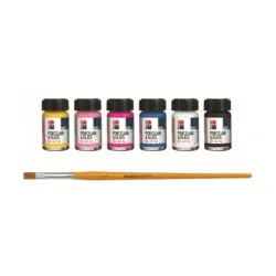Porzellan-u. Glasmalfarbe 7tlg sortiert MARABU 11160 000 00087   15ml