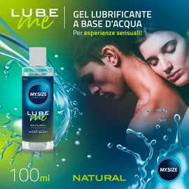MY.SIZE Lube Me Premium Gleitgel Natural 100 ml I Gleitmittel natürlich & geruchsneutral I Wasserbasierte Gleitgele I Lubricant Gel für Toys & Latexkondome geeignet I water based lubrication