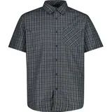 CMP Kurzarmhemd kariert Antracite/Grey/Bianco L