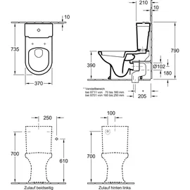 Villeroy & Boch Hommage Aufputz-Spülkasten 38 x 36,5 x 19,5 cm Weiß