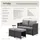 Tectake Monopoli Rattanlounge-Set 4-tlg. schwarz