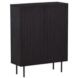 Livetastic Highboard, Schwarz, Metall, Holzwerkstoff, 80x103x30 cm, stehend, Wohnzimmer, Kommoden & Sideboards, Highboards