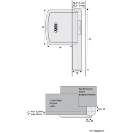 ABUS FAS101 Zusatzschloss Fenster-Zusatzschloss Weiß