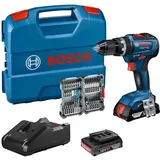 Bosch Professional GSB 18V-55 Akku-Schlagbohrschrauber Bit-Set Inkl. 2x2Ah Akkus