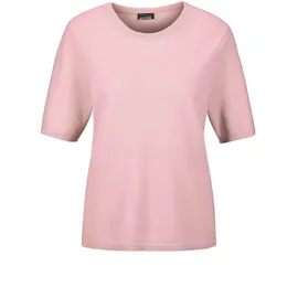 GOLDNER Kurzgröße Kaschmir-Halbarmpullover mit Rundhals Rosa 24