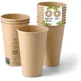 BIOZOYG Kaffeebecher 0,4 l Braun 50 St.