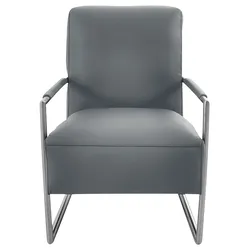 Cocktailsessel K+W KOMFORT & WOHNEN, blau (aqua), B:62cm H:77cm T:83cm, Sessel, mit bezogenen Armlehnen, Gestell in Metall Edelstahloptik