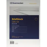 SOENNECKEN Briefblock A4 70g holzfrei 50blatt blanko weiß