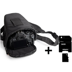 K-S-Trade Kameratasche für Canon EOS M50 Mark II, Schultertasche Colt Kameratasche Systemkameras DSLR DSLM SLR schwarz