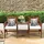 komfotteu Gartenbank 2-Sitzer mit Tisch 160 x 60 x 90 cm Braun