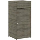 vidaXL Gartenschrank Grau 55x55x111 cm Poly Rattan
