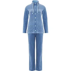 Pastunette, Damen, Pyjama, Nikki Homewear Anzug, Blau, (46)