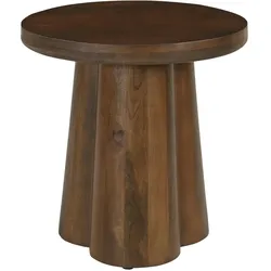 SIT Möbel Beistelltisch Ø 50 cm | runde Tischplatte | Mango massiv braun | B 50 x T 50 x H 48 cm | 14776-30 | Serie RONDURA